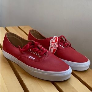 Vans Authentic Decon Premium Leather Racing Red